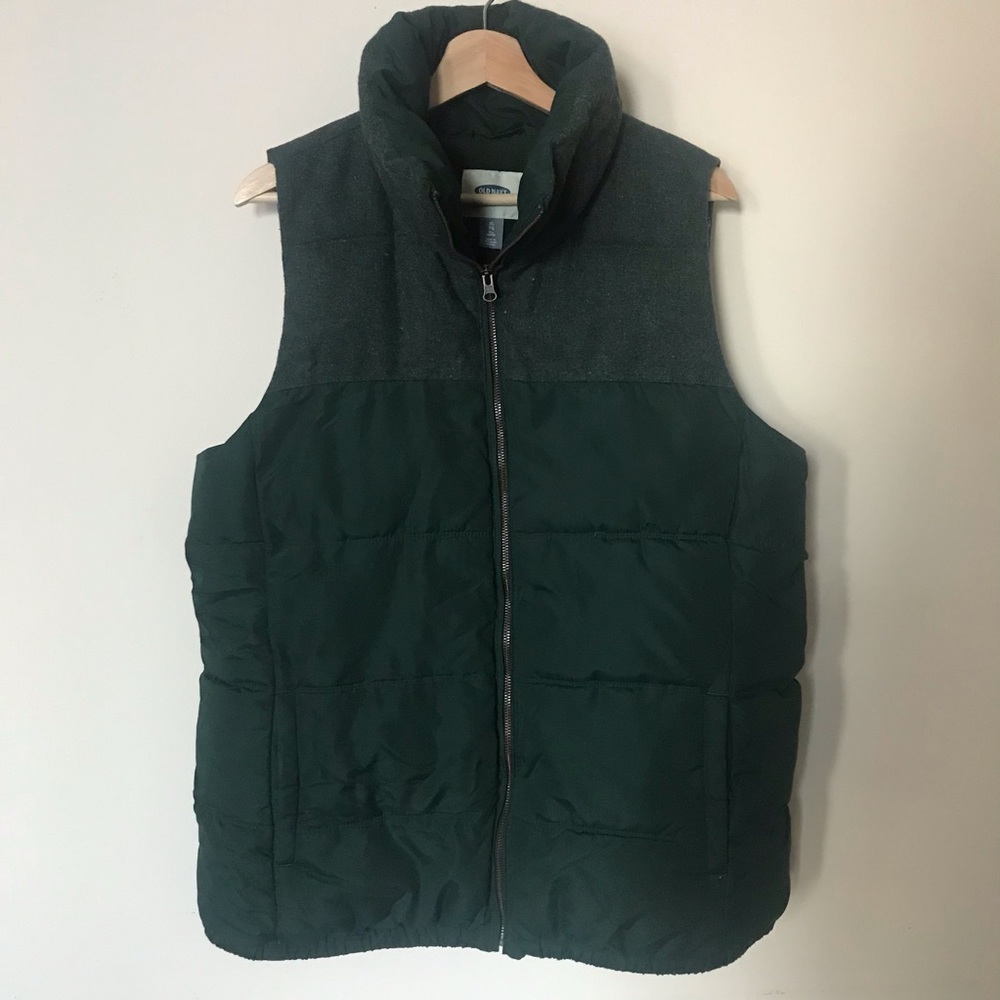 Old Navy XL Tall Puffer Vest in Dark Green